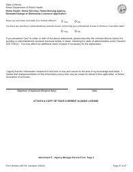 Form 445104 Home Health, Home Services, Home Nursing Agency Renewal/Change of Ownership Licensure Application - Illinois, Page 27