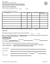 Form 445104 Home Health, Home Services, Home Nursing Agency Renewal/Change of Ownership Licensure Application - Illinois, Page 4