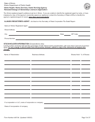 Form 445104 Home Health, Home Services, Home Nursing Agency Renewal/Change of Ownership Licensure Application - Illinois, Page 5