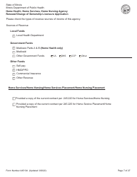 Form 445104 Home Health, Home Services, Home Nursing Agency Renewal/Change of Ownership Licensure Application - Illinois, Page 7