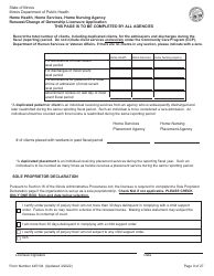 Form 445104 Home Health, Home Services, Home Nursing Agency Renewal/Change of Ownership Licensure Application - Illinois, Page 9