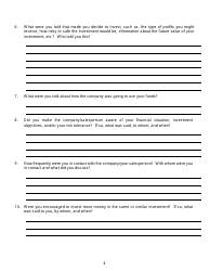 Securities Complaint Form - Ohio, Page 4