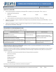 Formulario Epidemiologico De La Tuberculosis - Illinois (Spanish)