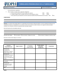 Formulario Epidemiologico De La Tuberculosis - Illinois (Spanish), Page 2