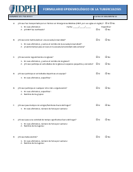 Formulario Epidemiologico De La Tuberculosis - Illinois (Spanish), Page 3