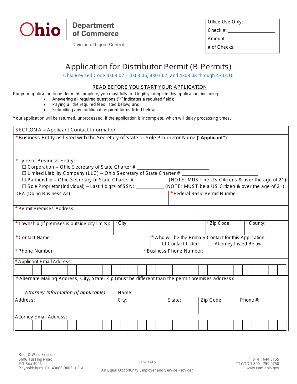 Form DLC4176-B - Fill Out, Sign Online And Download Fillable PDF, Ohio ...