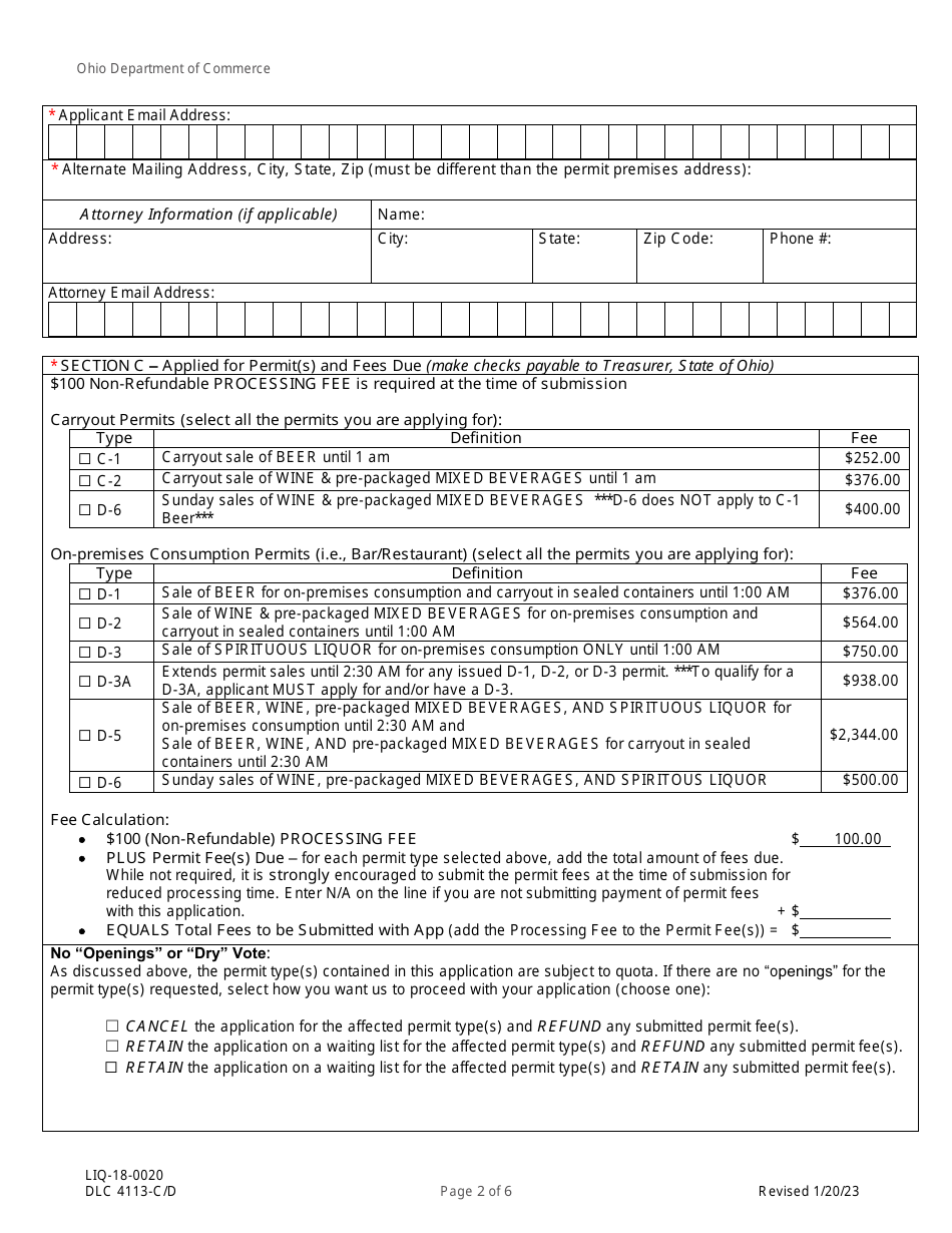 Form DLC4113-C/D (LIQ-18-0020) - Fill Out, Sign Online And Download ...