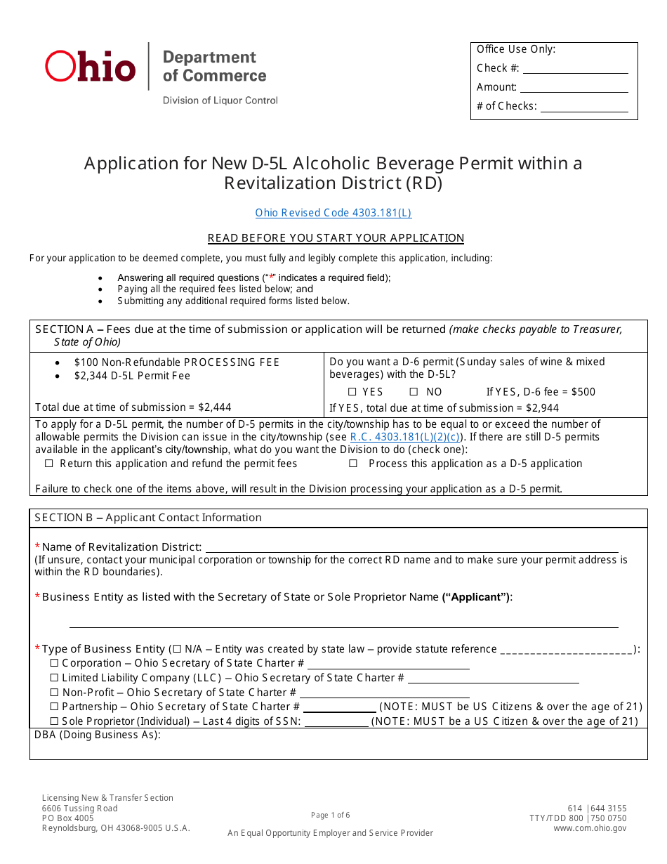 Form DLC4113_D-5L (LIQ-18-0020) - Fill Out, Sign Online And Download ...