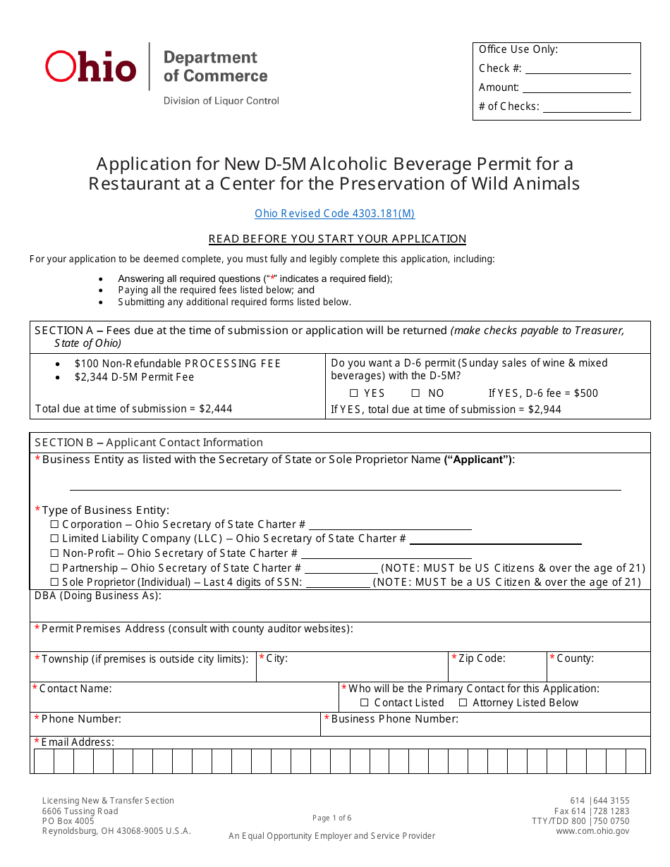 Form DLC4113_D-5M (LIQ-18-0020) - Fill Out, Sign Online and Download