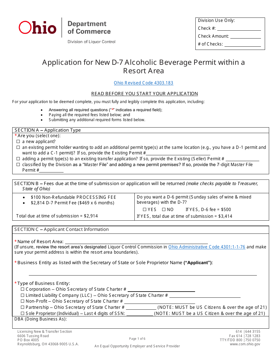Form DLC4171_D7 (LIQ180020) Fill Out, Sign Online and Download