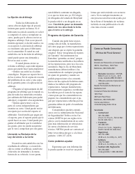 Forma De Reclamo De Garantia De Vehiculo Nuevos - Maryland (Spanish), Page 8