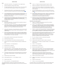 Form E400 Application for Licence to Operate a Customs Sufferance Warehouse - Canada (English/French), Page 2