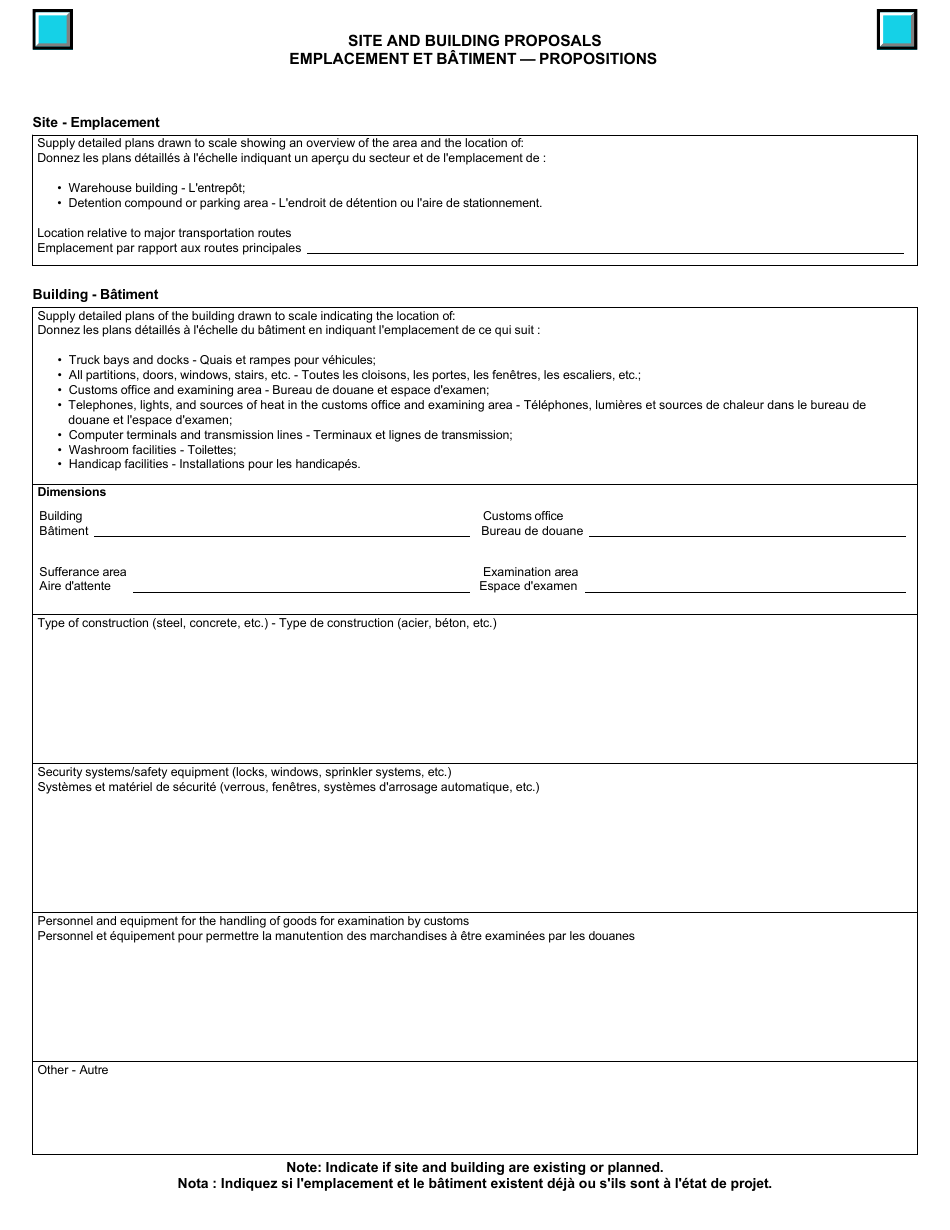 Form E400 C Application for Licence to Operate a Customs Sufferance Warehouse - Canada (English / French), Page 3
