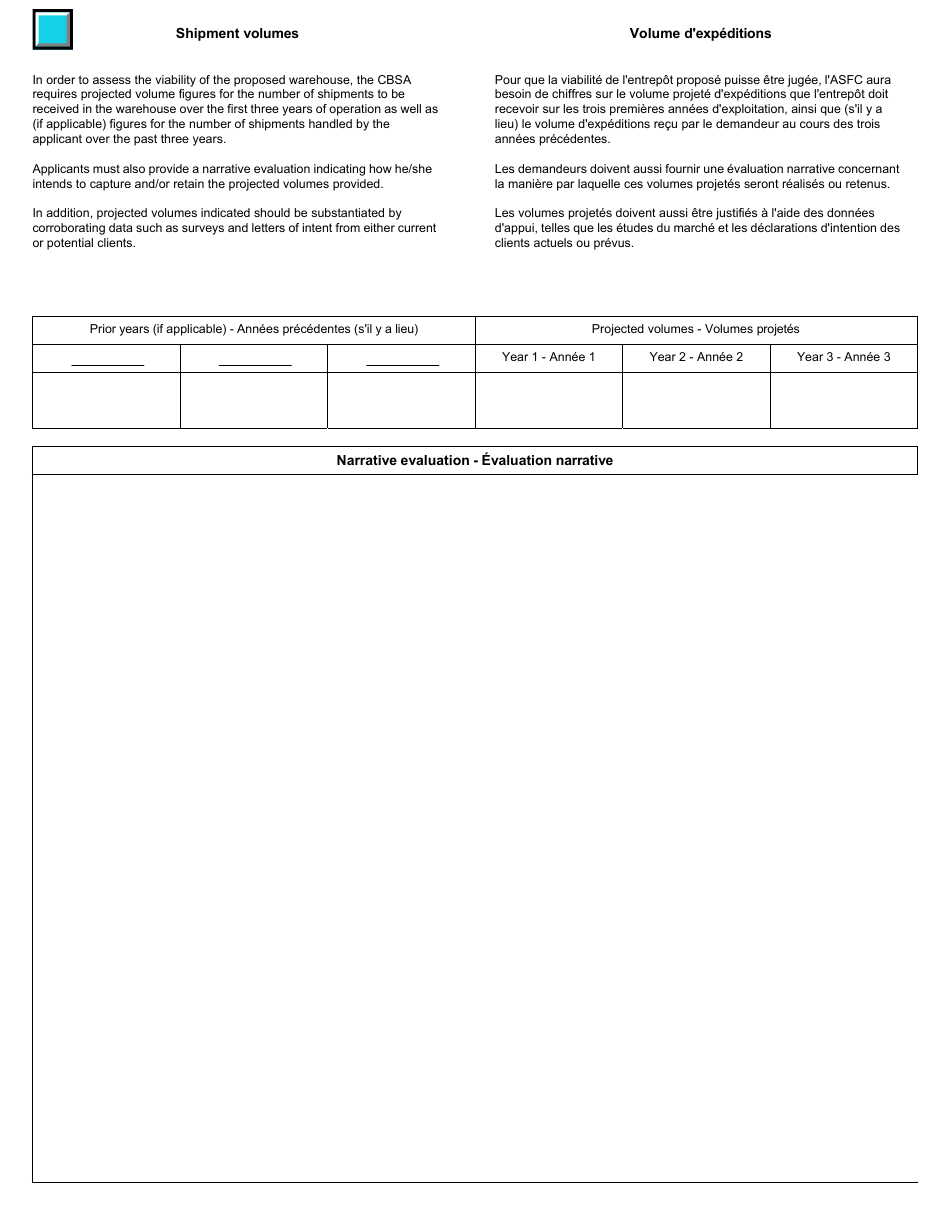 Form E400 C Application for Licence to Operate a Customs Sufferance Warehouse - Canada (English / French), Page 4