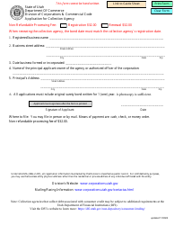 Document preview: Application for Collection Agency - Utah