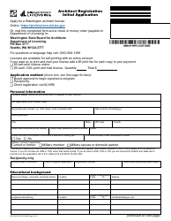 Form AR-636-002 Architect Registration Initial Application - Washington, Page 3
