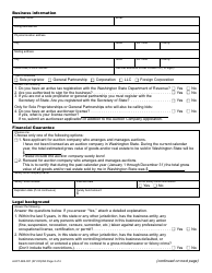 Form AUCT-682-001 Auction Company Registration Application - Washington, Page 2