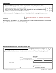 Form AUCT-682-003 Auctioneer Registration Application - Washington, Page 3