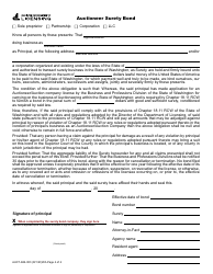 Form AUCT-682-003 Auctioneer Registration Application - Washington, Page 4