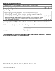 Form PA-611-017 Combative Sports Officials License Application/Renewal - Washington, Page 2