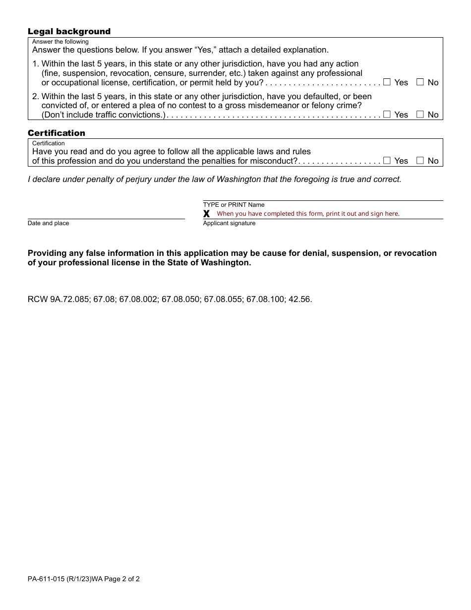 Form PA611015 Download Fillable PDF or Fill Online Combative Sports