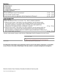 Form PA-611-012 Combative Sports Promoter License Application/Renewal - Washington, Page 2