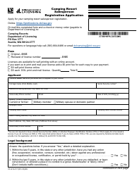 Document preview: Form CC-612-017 Camping Resort Salesperson Registration Application - Washington