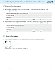 Form BLS700 335 Collection Agency, Branch Office, or Out-of-State Office Addendum - Washington, Page 2