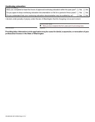 Form CR-688-006 Court Reporter Certification Renewal Application - Washington, Page 2