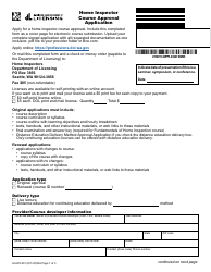 Document preview: Form HI-625-001 Home Inspector Course Approval Application - Washington
