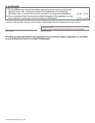 Form LA-656-003 Landscape Architect License Application - Washington, Page 6