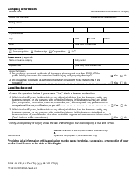 Form PT-667-002 Artist Shop, Artist Mobile Unit, or Event Location Application - Washington, Page 2