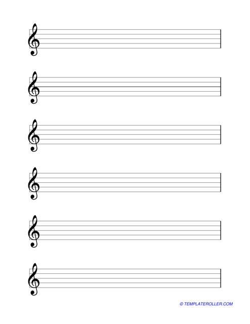Music Score Sheet Template - Blank