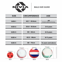 Document preview: Balls Size Chart - Nivia