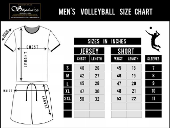 Document preview: Men's Volleyball Size Chart