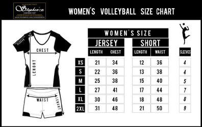 Document preview: Women's Volleyball Size Chart
