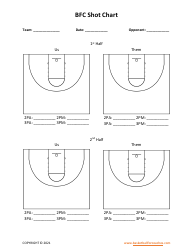 Document preview: Basketball Shot Chart - Track Both Teams (No Individual Stats) - Halves
