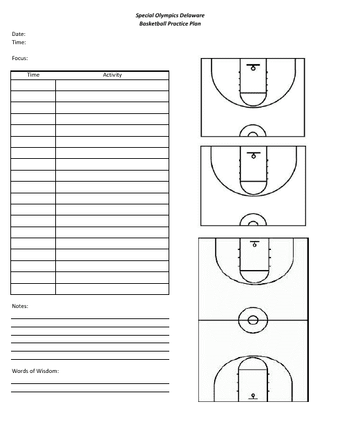 Basketball Practice Plan - Special Olympics Delaware