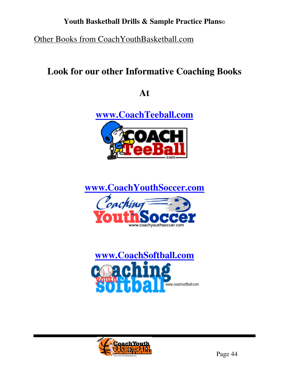 Youth Basketball Drills  Sample Practice Plans, Page 48