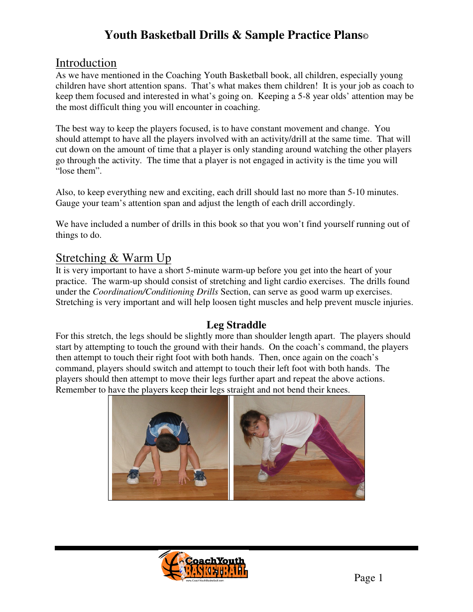 Youth Basketball Drills  Sample Practice Plans, Page 5