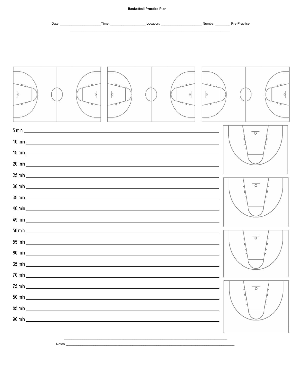 Basketball Practice Plan Download Printable PDF Templateroller