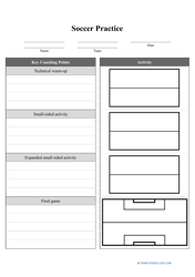 Document preview: Soccer Practice Template