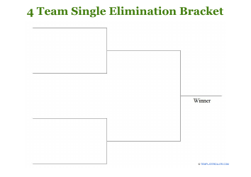 Document preview: 4 Team Single Elimination Bracket