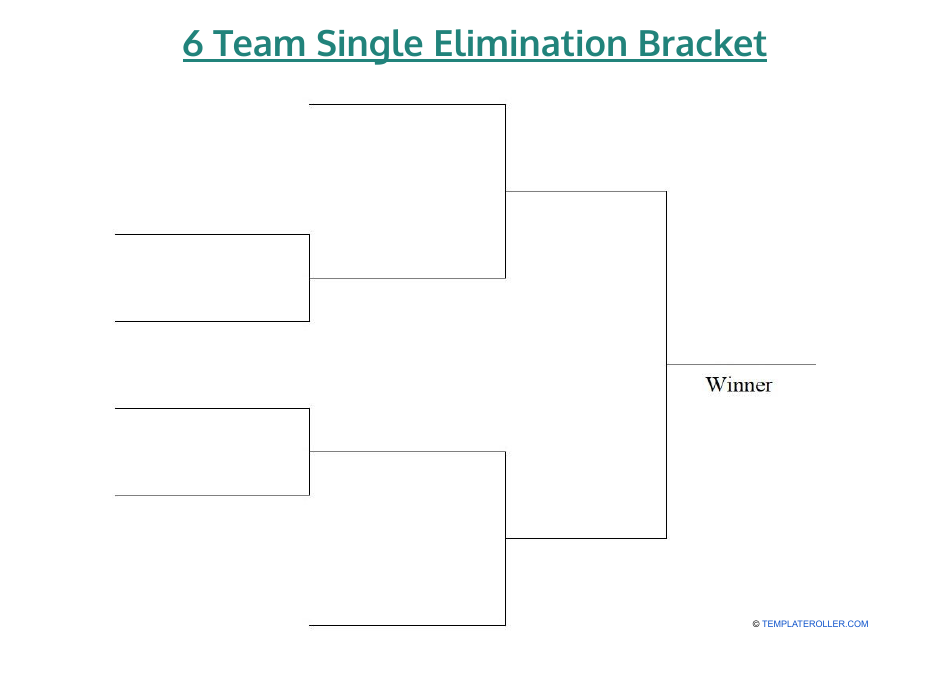 6 Team Single Elimination Bracket - An Essential Tool for Managing Sports Tournaments