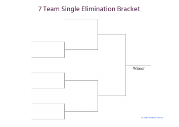7 Team Single Elimination Bracket