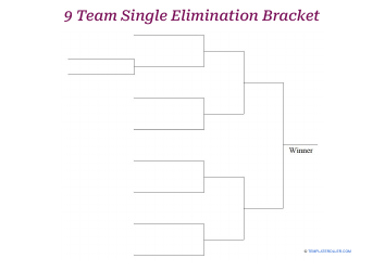 Document preview: 9 Team Single Elimination Bracket