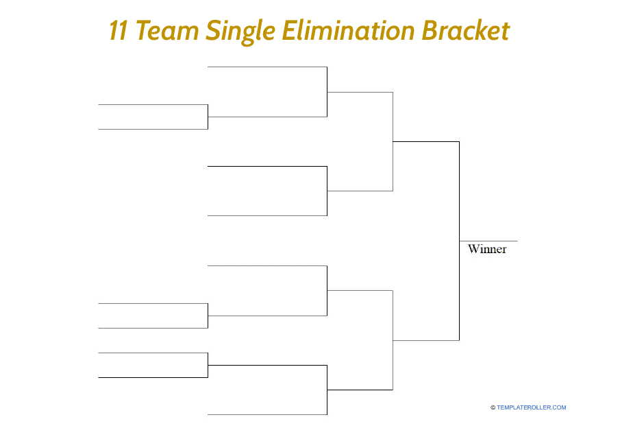 11 Team Single Elimination Bracket