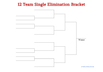 12 Team Single Elimination Bracket