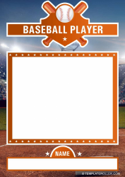 Document preview: Baseball Card Template - Orange