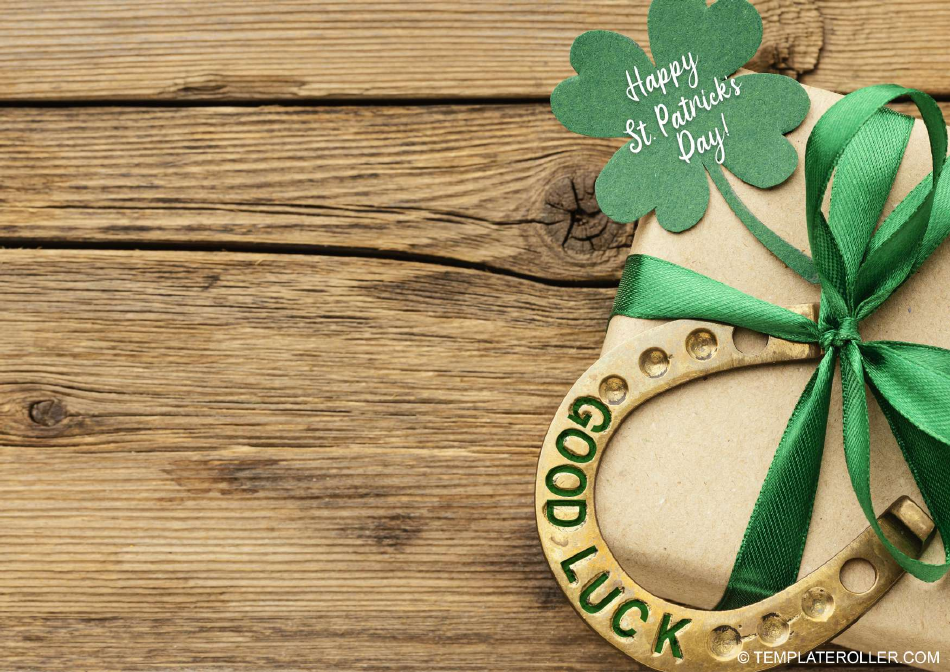St. Patrick's Day Card Template - Luck